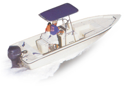 Semi-Custom Center Console Boats with T-Tops 25' Semi-Custom Boat Covers