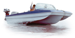 Semi-Custom Modified Tri-Hull 18' Semi-Custom Boat Covers