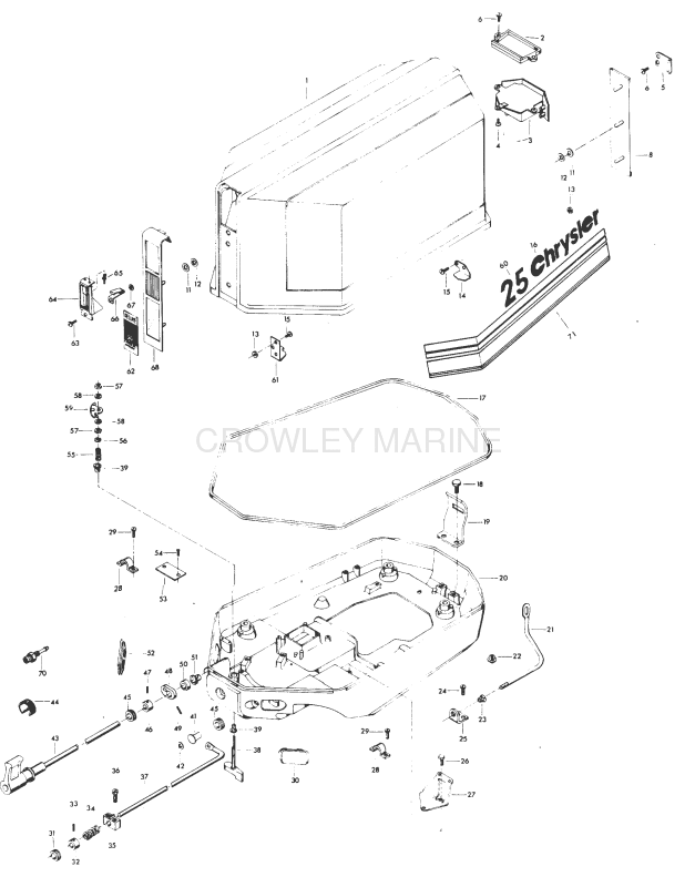 Engine Cover And Support Plate (Manual Start Models) image