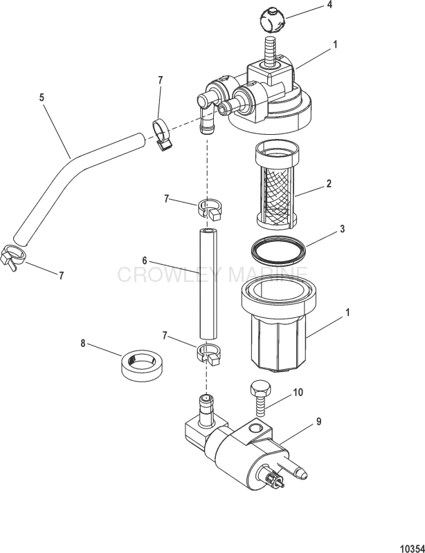 Fuel Filter Assembly(Usa 1b153168 Bel 0p360021 And Up) image