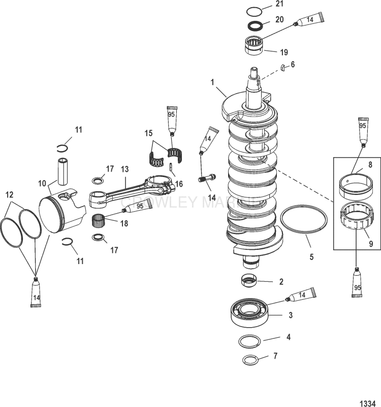Crankshaft Piston And Connecting Rods image