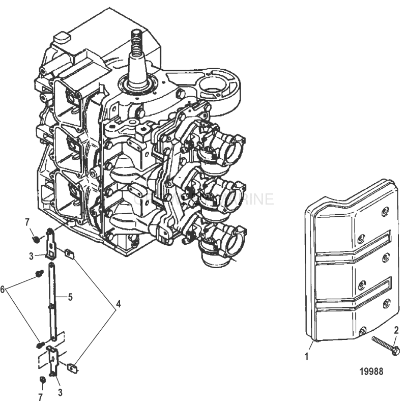 Intake Cover Throttle Linkage image
