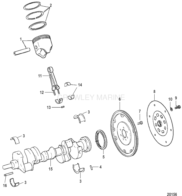 Crankshaft Pistons And Connecting Rods image
