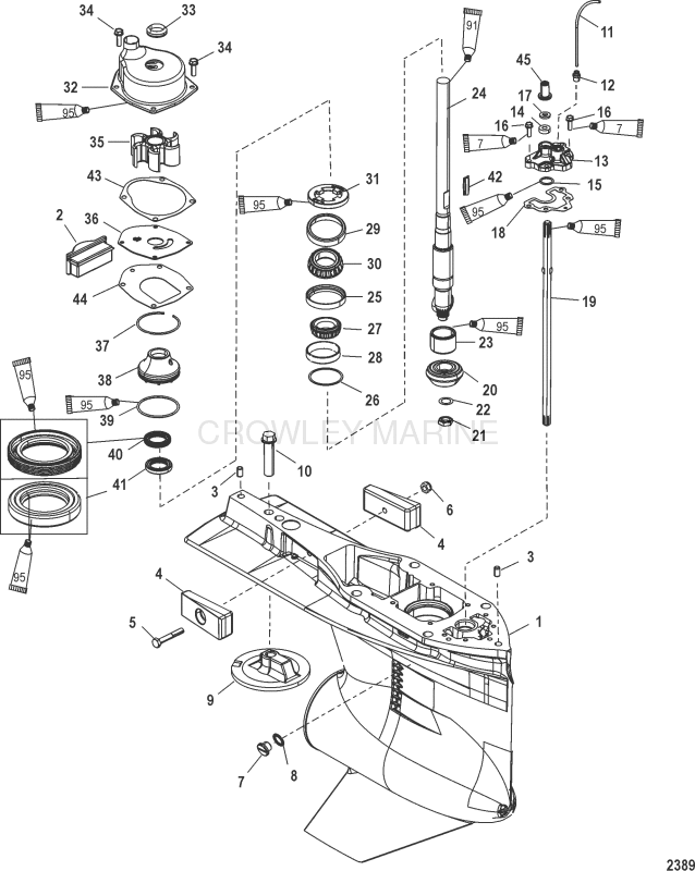 Gear Housing(Driveshaft)(Standard Counter Rotation) image