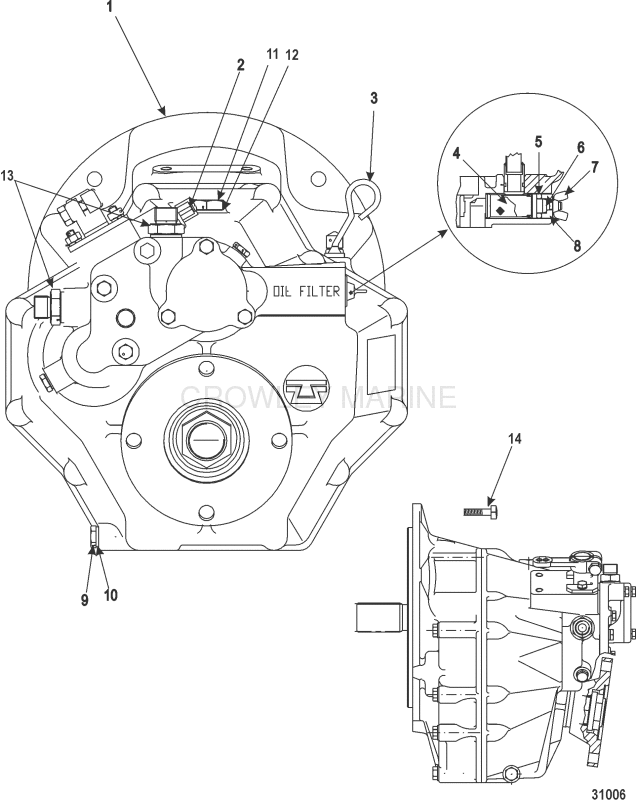 Transmission And Related Parts (Inboard) Technodrive 345 image