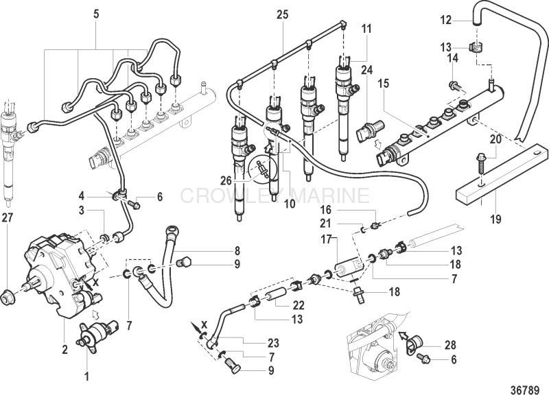 Fuel Injection Pump Rails Lines And Injector image