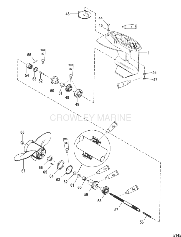 Gear Housing Propeller Shaft 2.25:1 Gear Ratio image