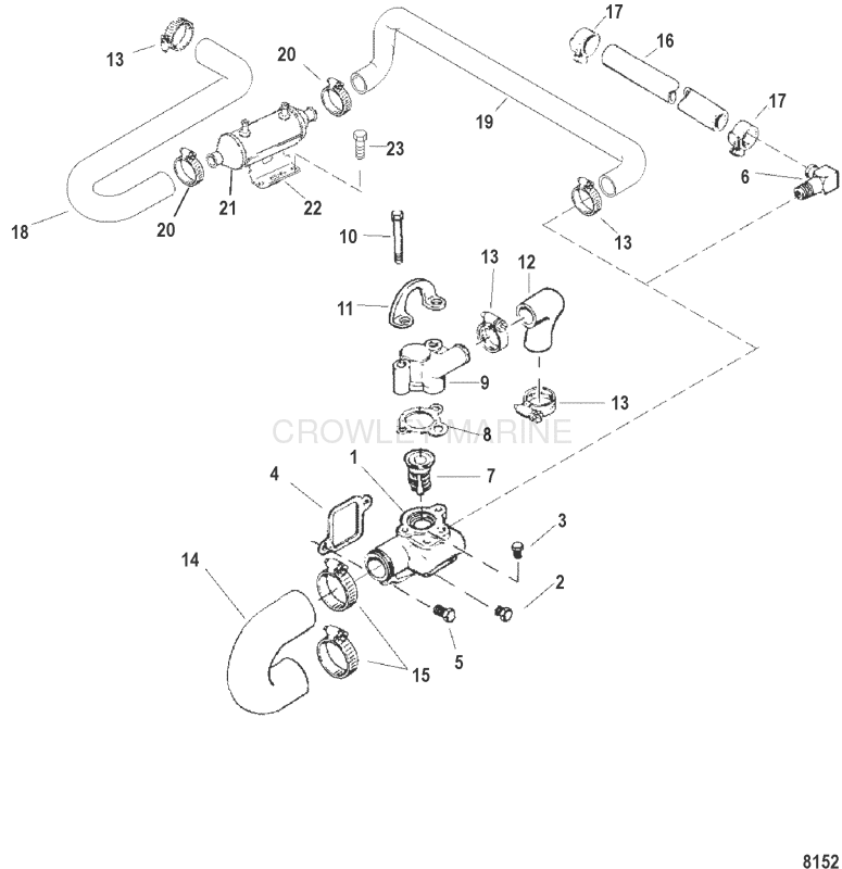 Thermostat And Hoses(S N: 0l340999 And Below) image