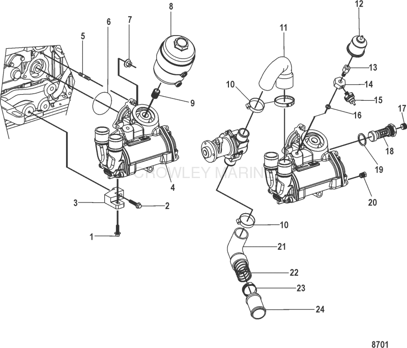 Oil Cooler And Filter Assembly image