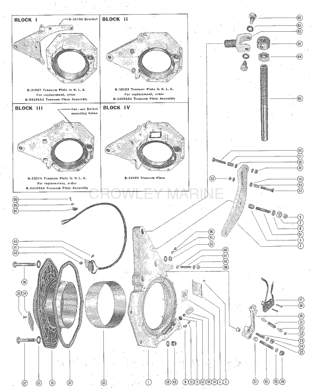 Inner And Outer Transom Plate And Shift Arm image