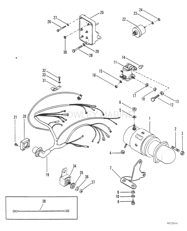 Starter Motor And Wiring Harness image
