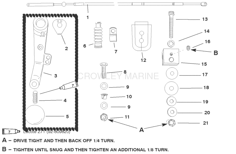 Tiller Handle Adaptor Kit (Jet 45) image