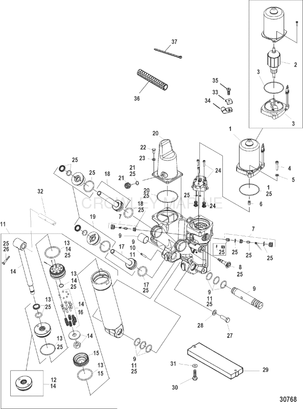 Power Trim Components(Cast Pump Housing) image