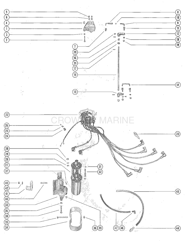 Distributor Vertical Linkage And Ignition Coils image