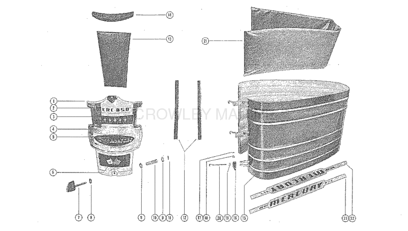 Cowling And Front Cover (Engines Serial 164888 And Below) image