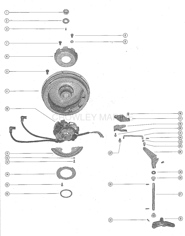 Flywheel Assembly And Throttle Control Linkage image
