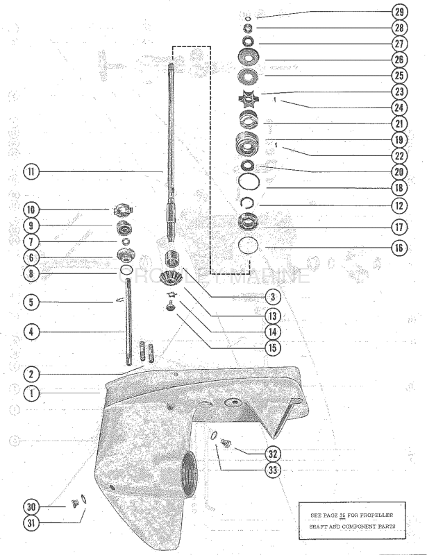 Gear Housing Assembly Complete(Merc 500m & E) (Page 1) image
