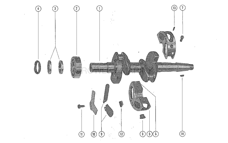 Crankshaft And Center Main Bearing Assembly image