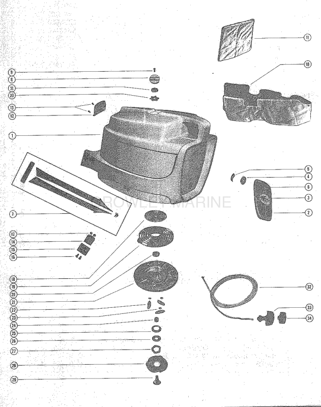 Top Cowl And Starter Assembly image