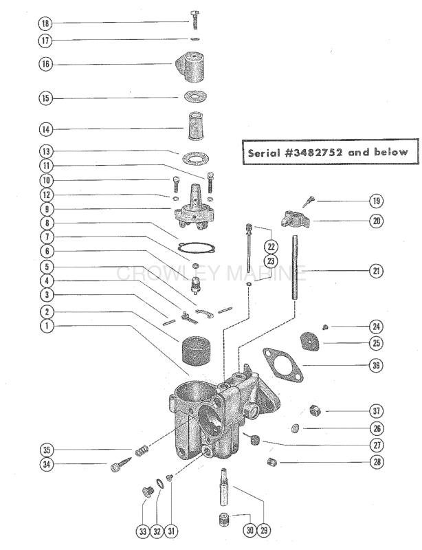 Carburetor Assembly (Serial 3482752 And Below) image