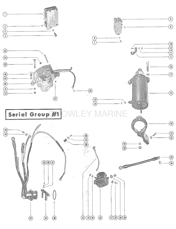 Starter Motor And Wiring Harness (Serial Group 1) image