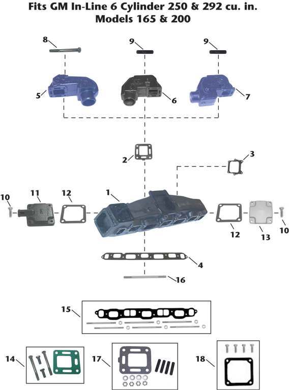 Mercruiser Outdrives Exploded View