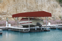 Rush-Co Marine Boat Lift Canopy Cover for ShoreStationÂ® 26' x 108